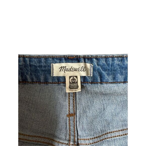 Madewell The Perfect Vintage Jeans size 35 Petite Light Blue Wash Denim Distress - Picture 3 of 9